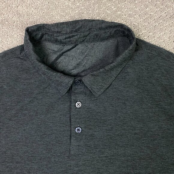 Vuori Strato Tech Polo Shirt Men's Large XL Black Stretch Golf Performance - Picture 2 of 7